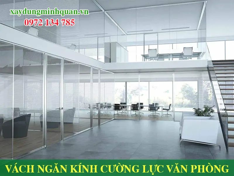 Thi công vách kính cường lực tại Tân Uyên Bình Dương